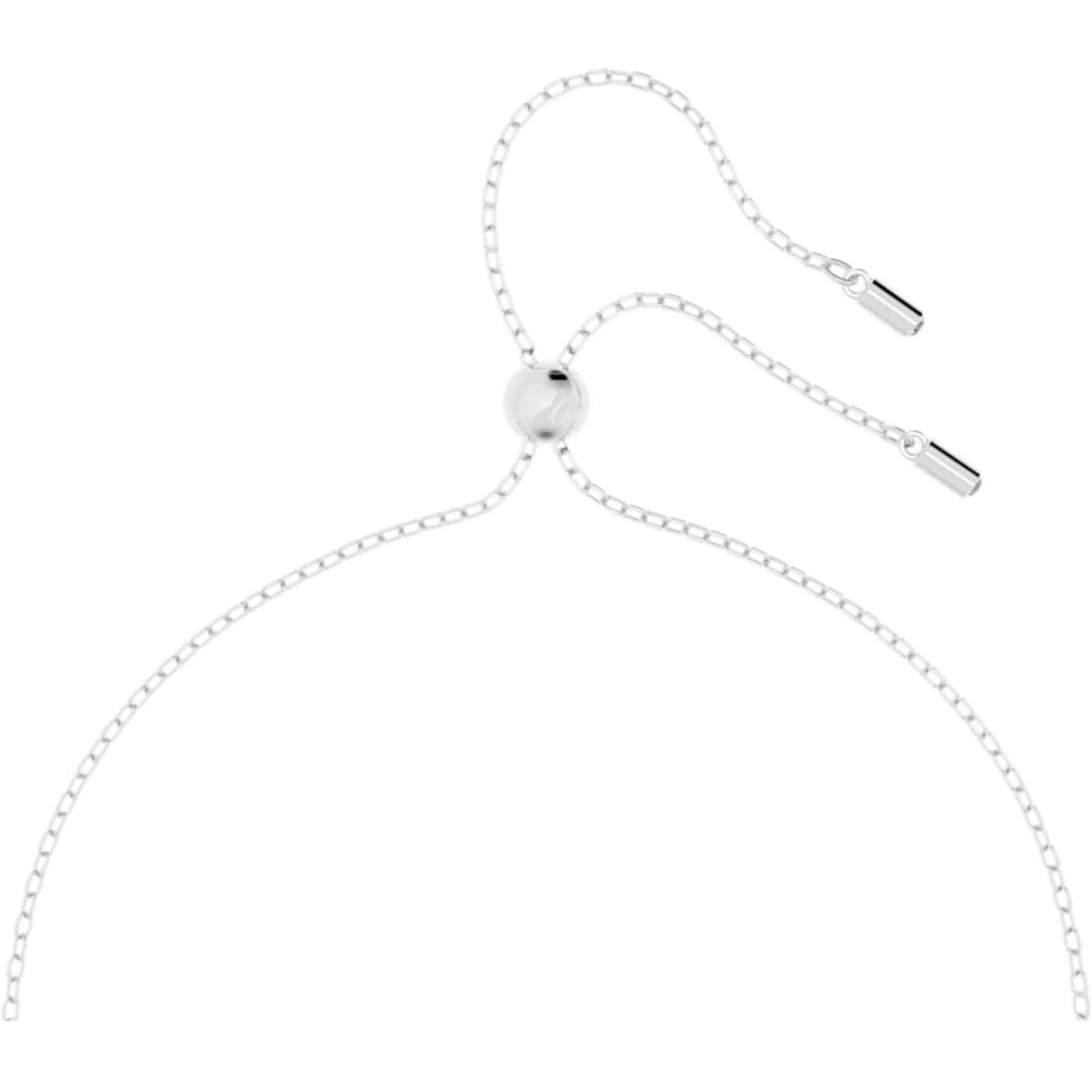 Swarovski Women's Pendant - Hollow White Rhodium Plated Sliding Ball Clasp | 5636501