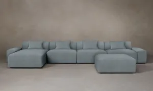 The Breuer Modular Sectional - Performance Mélange Weave Aegean