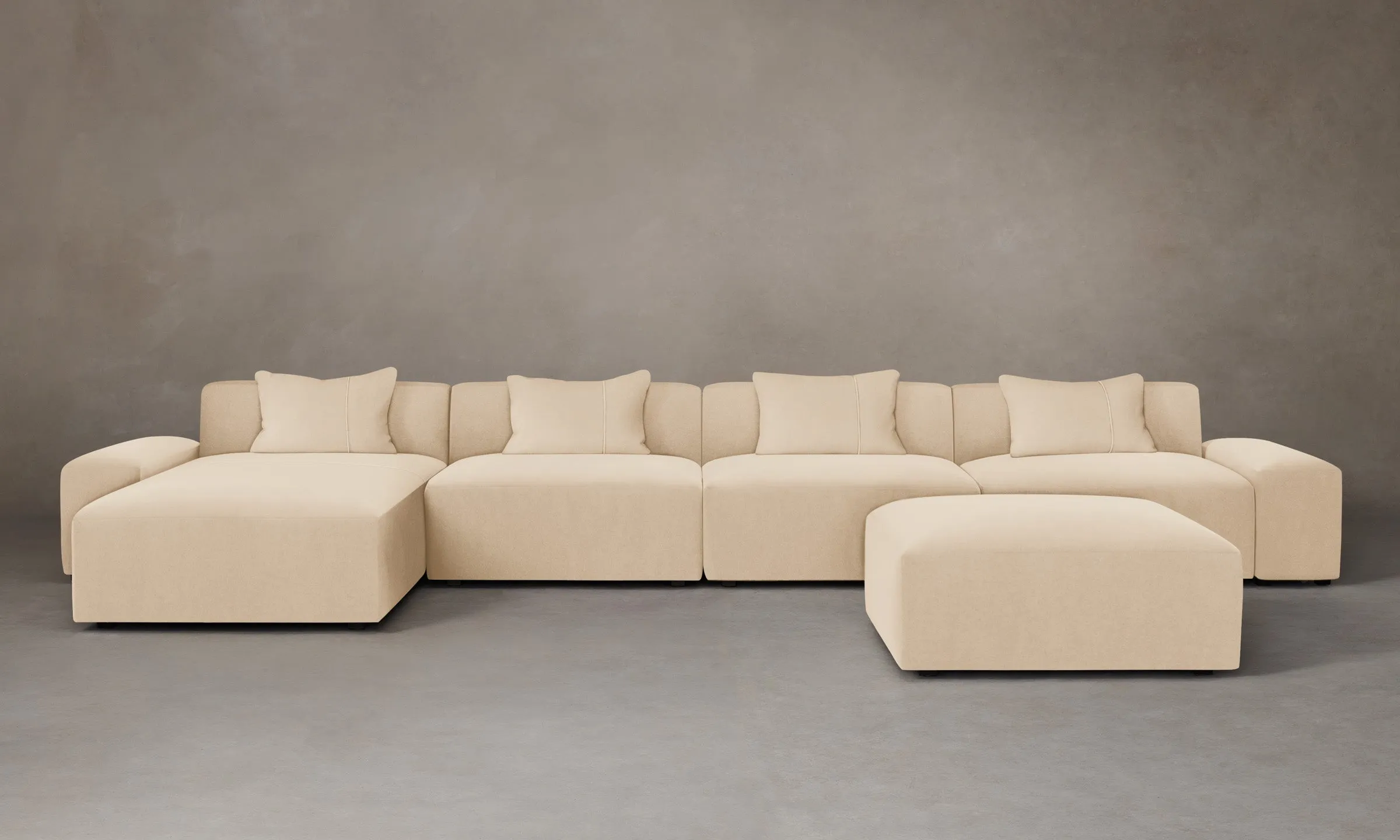 The Breuer Modular Sectional - Performance Velvet Butter