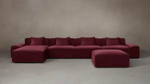 The Breuer Modular Sectional - Performance Velvet Merlot