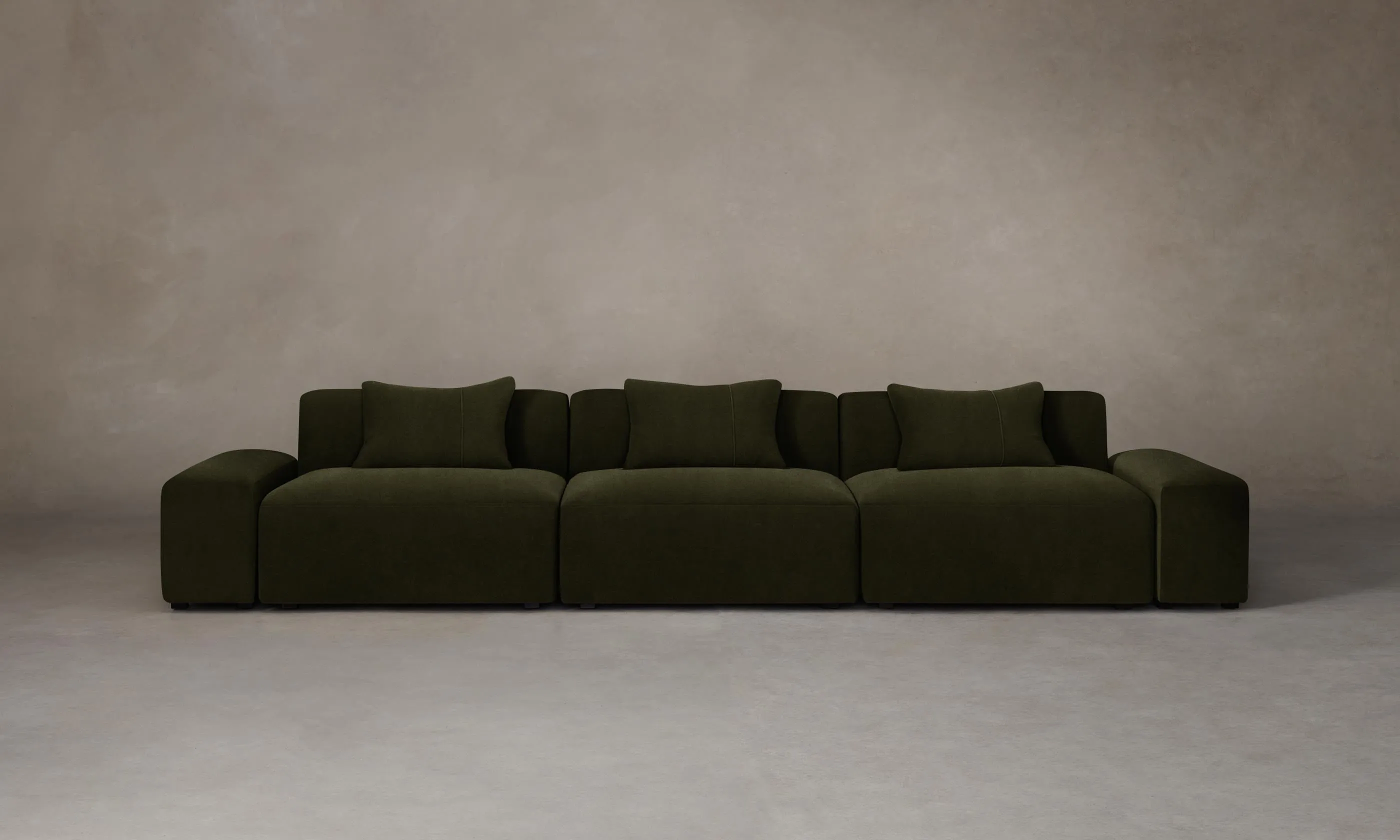 The Breuer Modular Sectional - Performance Velvet Olive