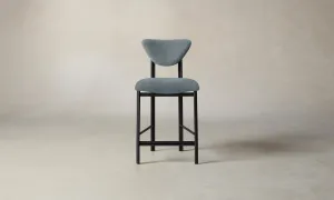 The Cooper Counter Stool - Performance Mélange Weave Aegean