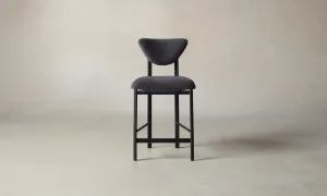 The Cooper Counter Stool - Performance Velvet Flannel