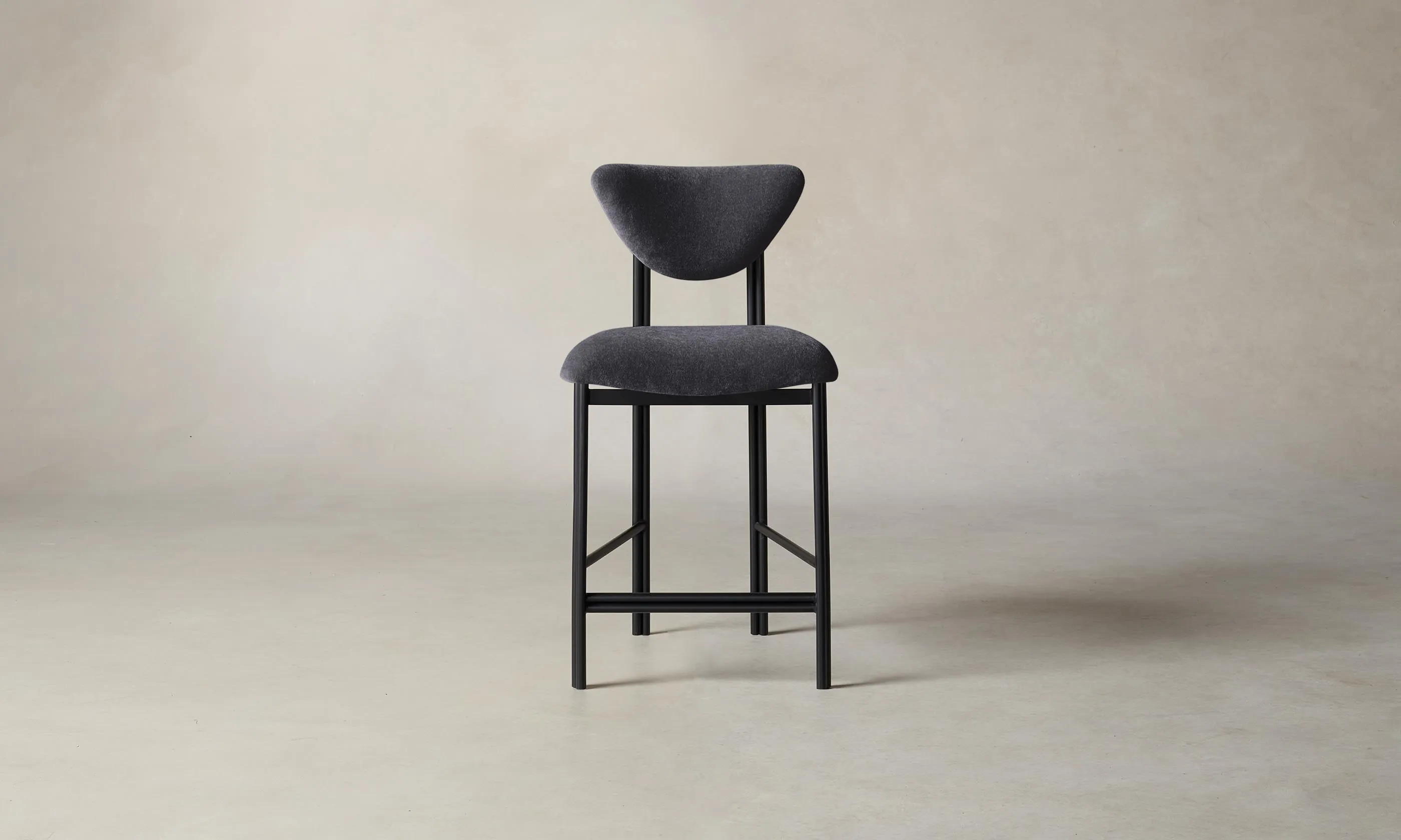 The Cooper Counter Stool - Performance Velvet Flannel