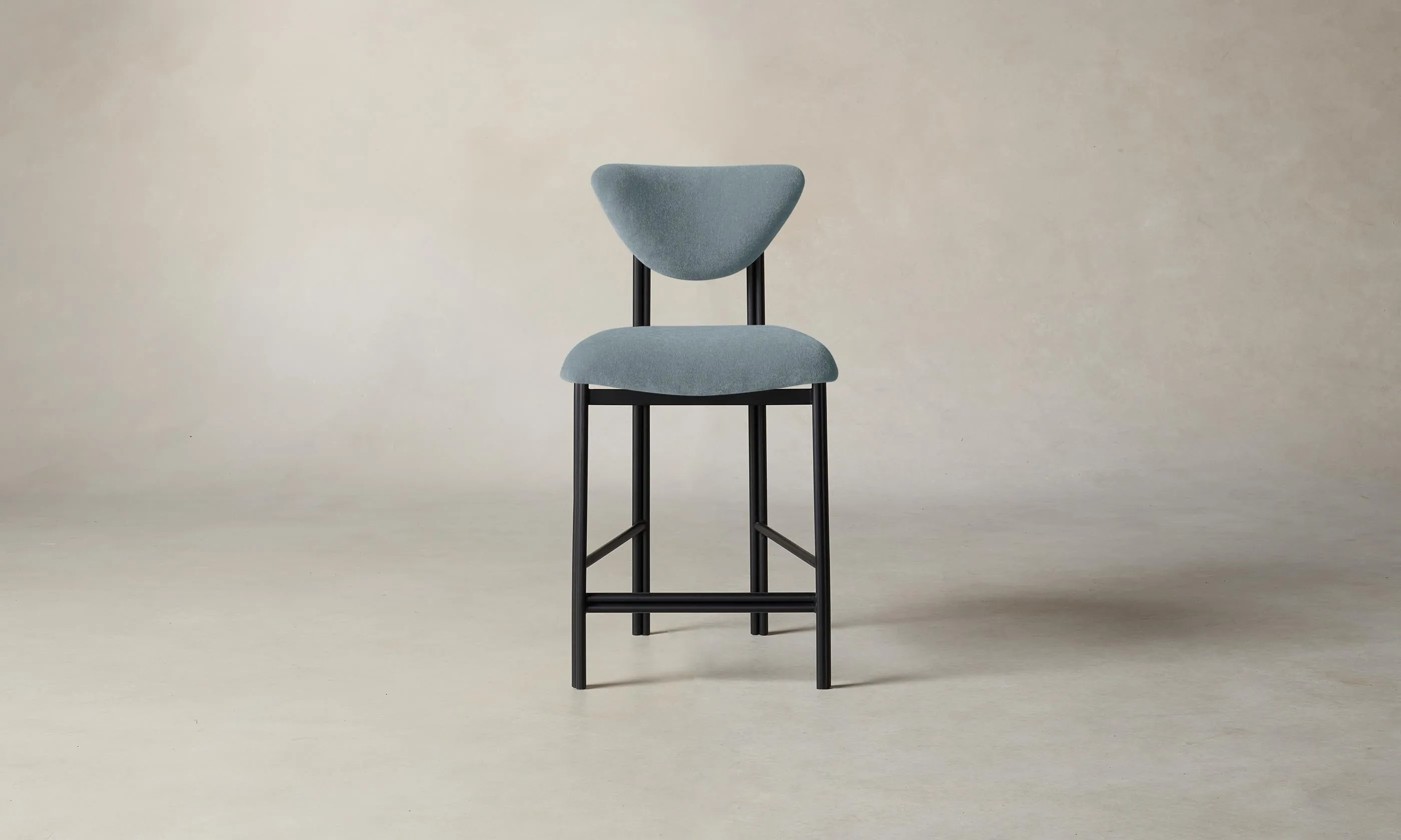 The Cooper Counter Stool - Performance Velvet Sky