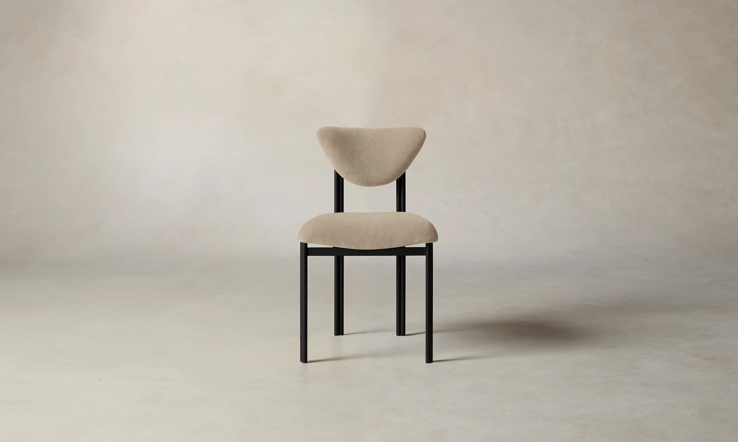 The Cooper Dining Chair - Performance Velvet Taupe