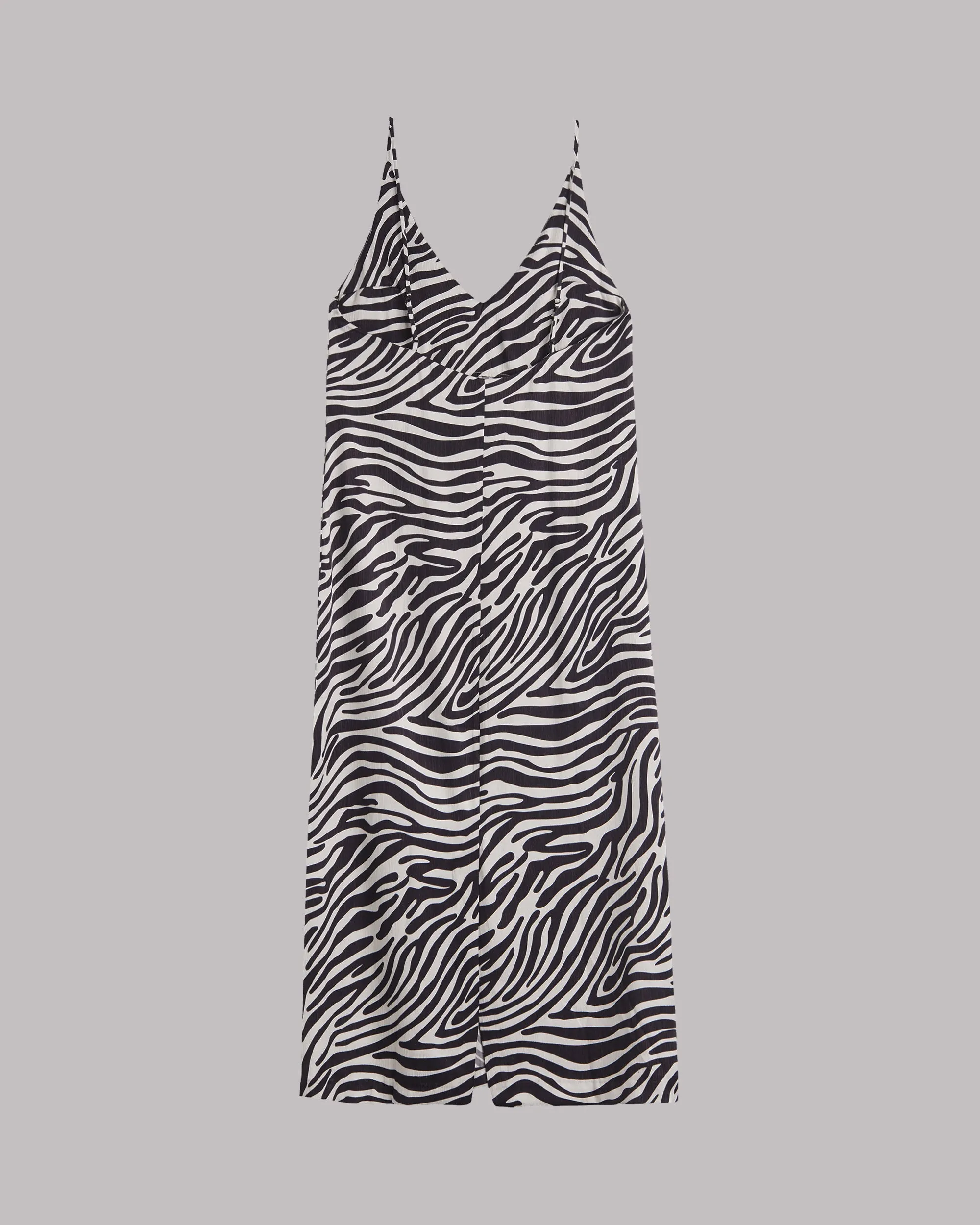 The Zebra Long Lyocell Slip Dress