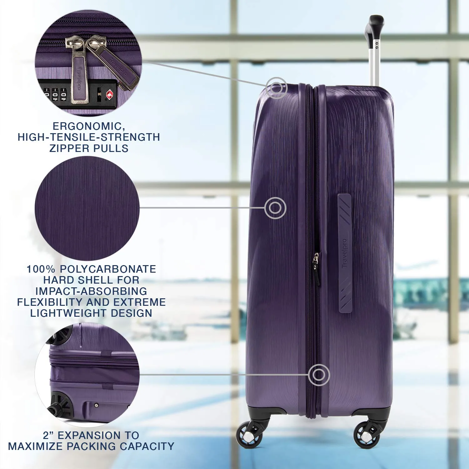 TravelPro Maxlite 5 25" 4-Wheel Medium Luggage