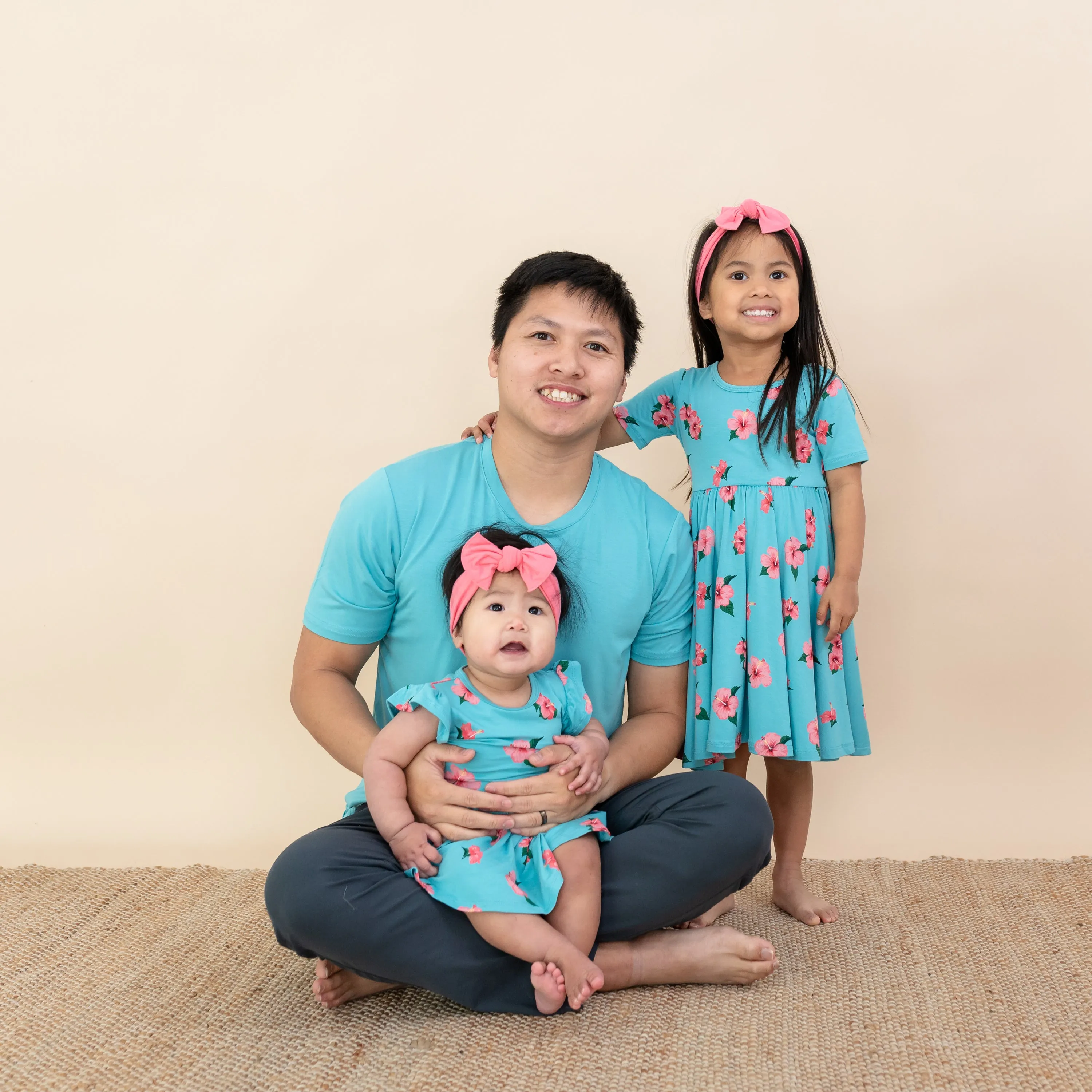 Twirl Bodysuit Dress in Hibiscus
