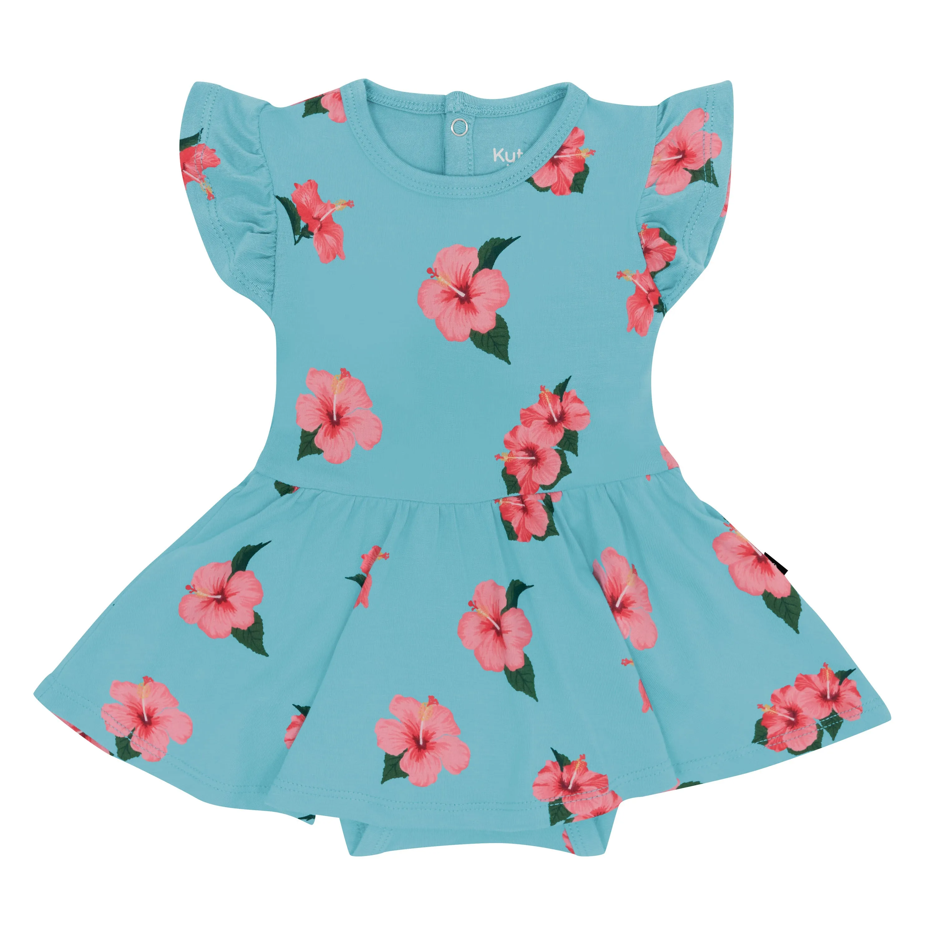 Twirl Bodysuit Dress in Hibiscus
