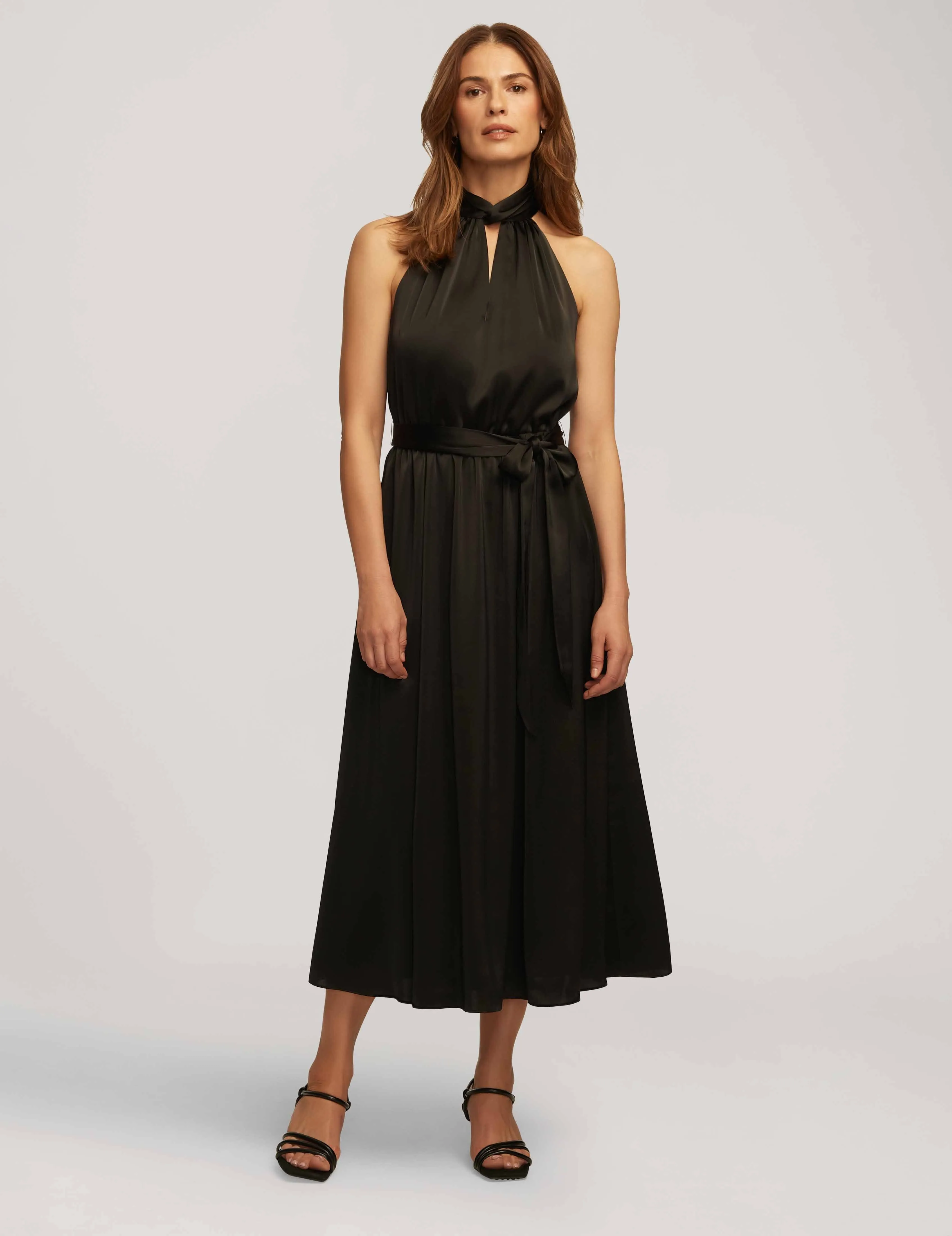 Twist Neck Halter Midi- Sale