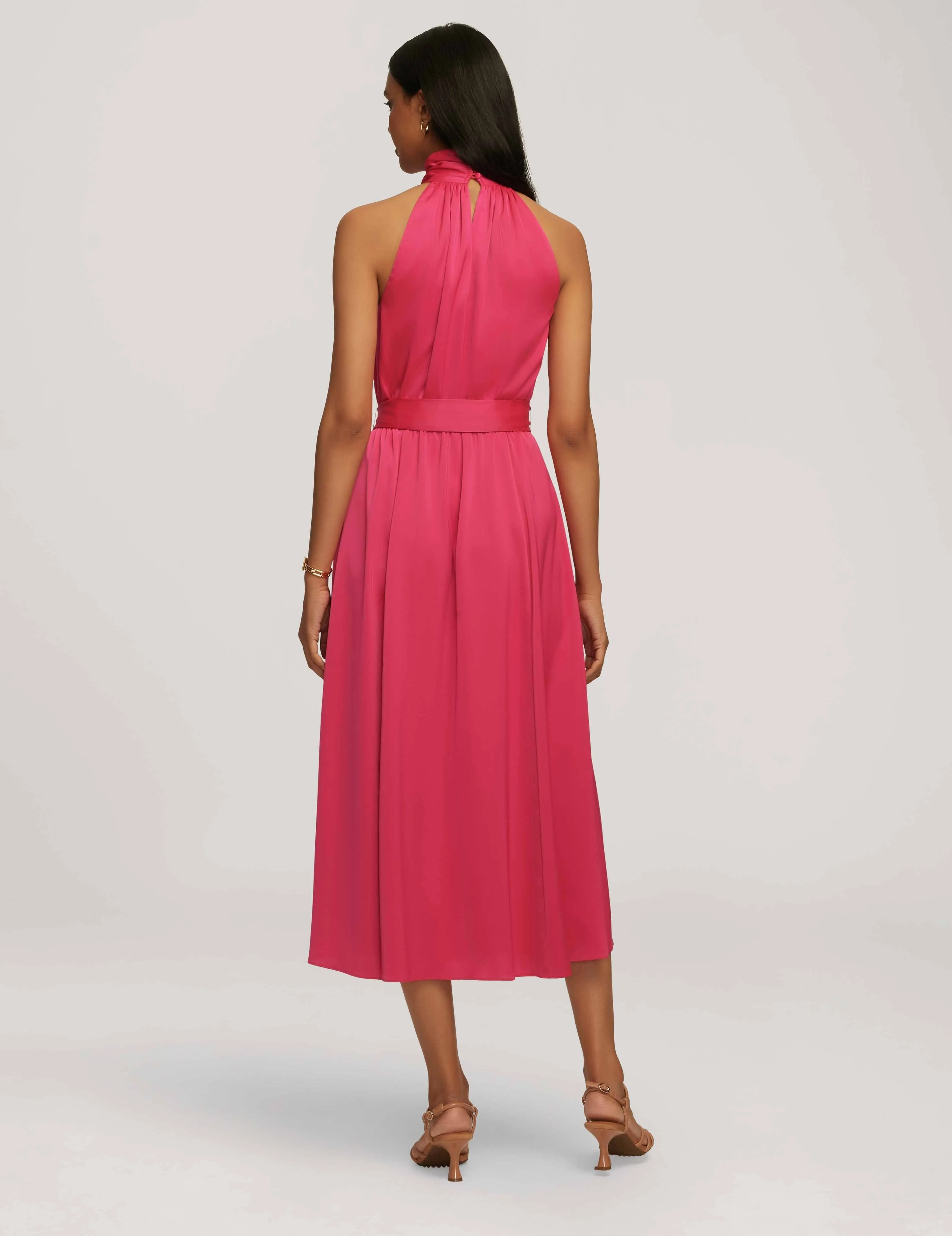 Twist Neck Halter Midi- Sale