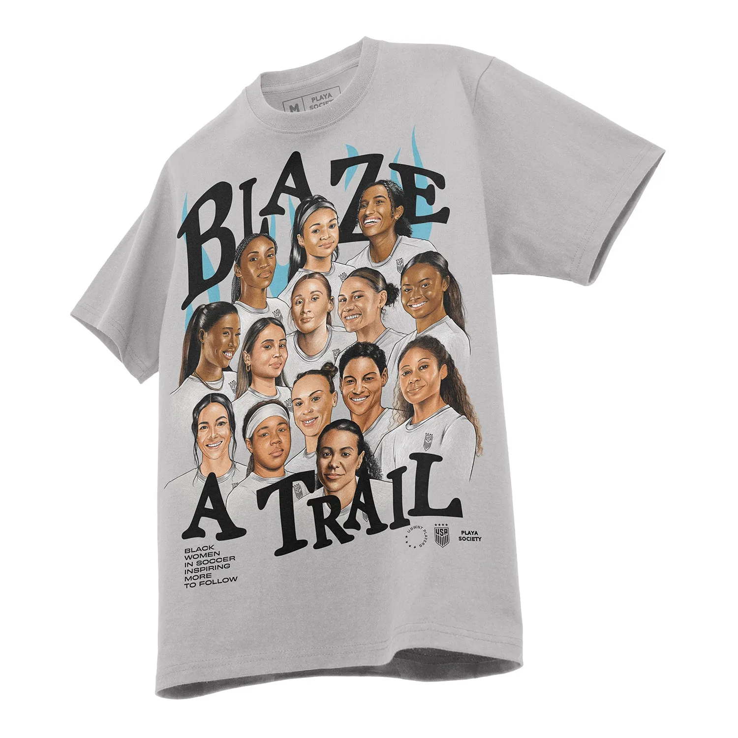 Unisex USWNT Playa Society Black History Grey Tee