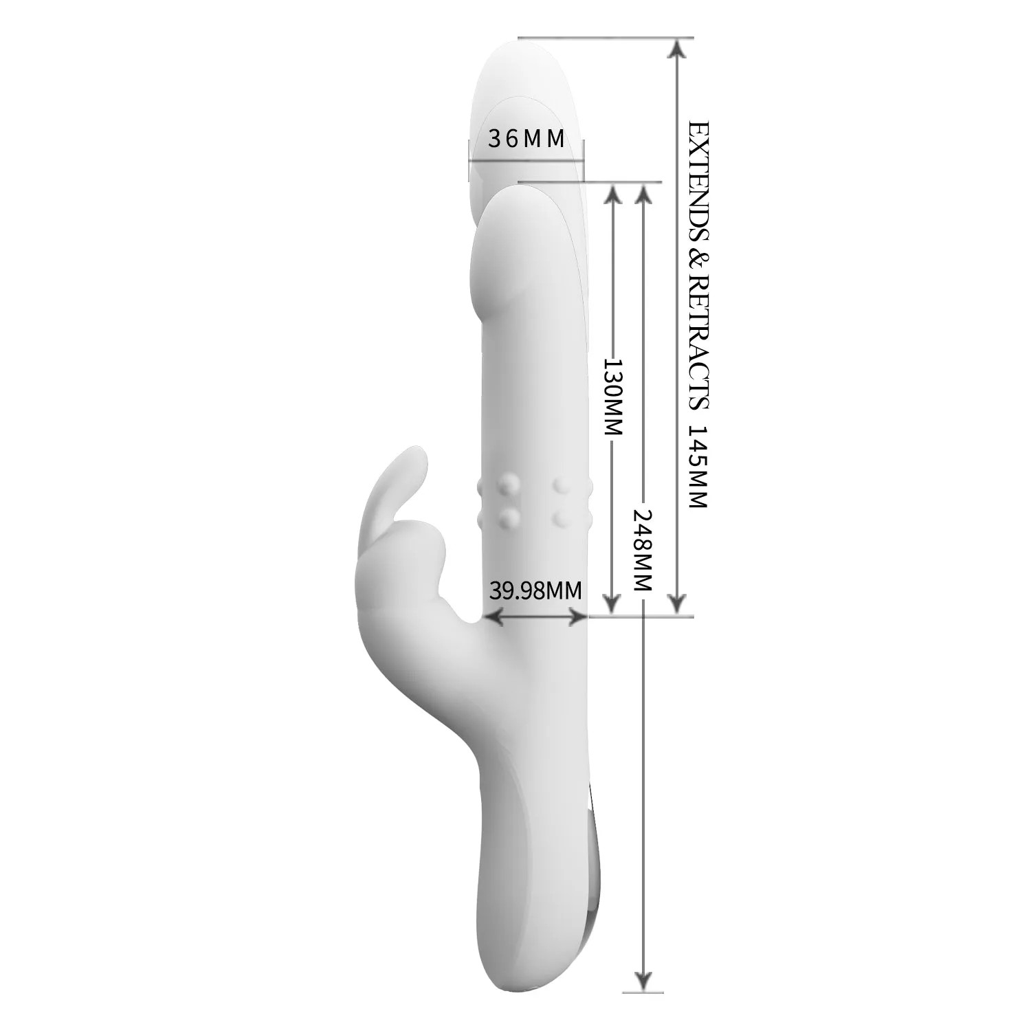 Vibrator - White Thrusting & Rotating Rabbit Vibe