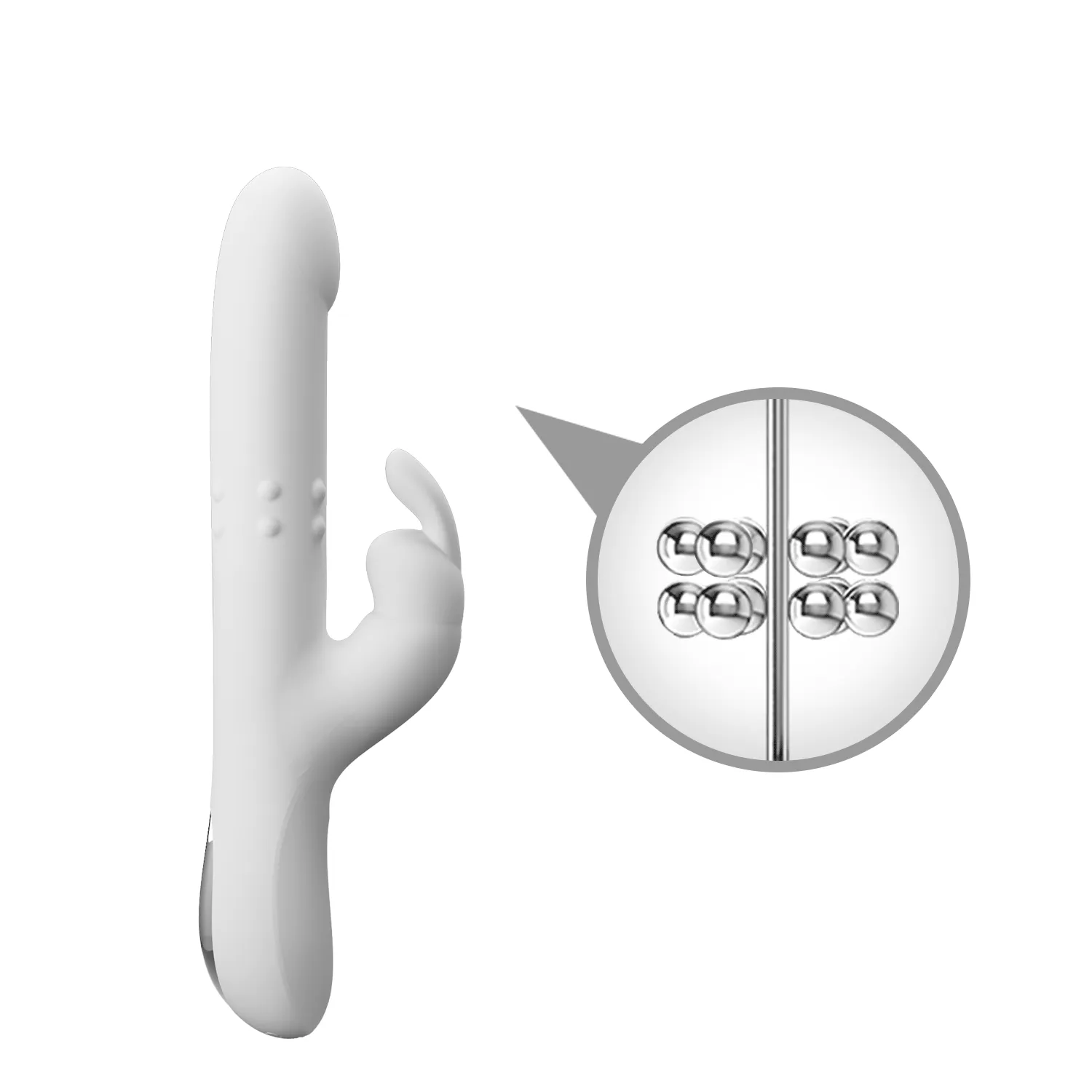 Vibrator - White Thrusting & Rotating Rabbit Vibe