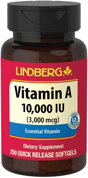 Vitamin A, 10,000 IU, 250 Quick Release Softgels