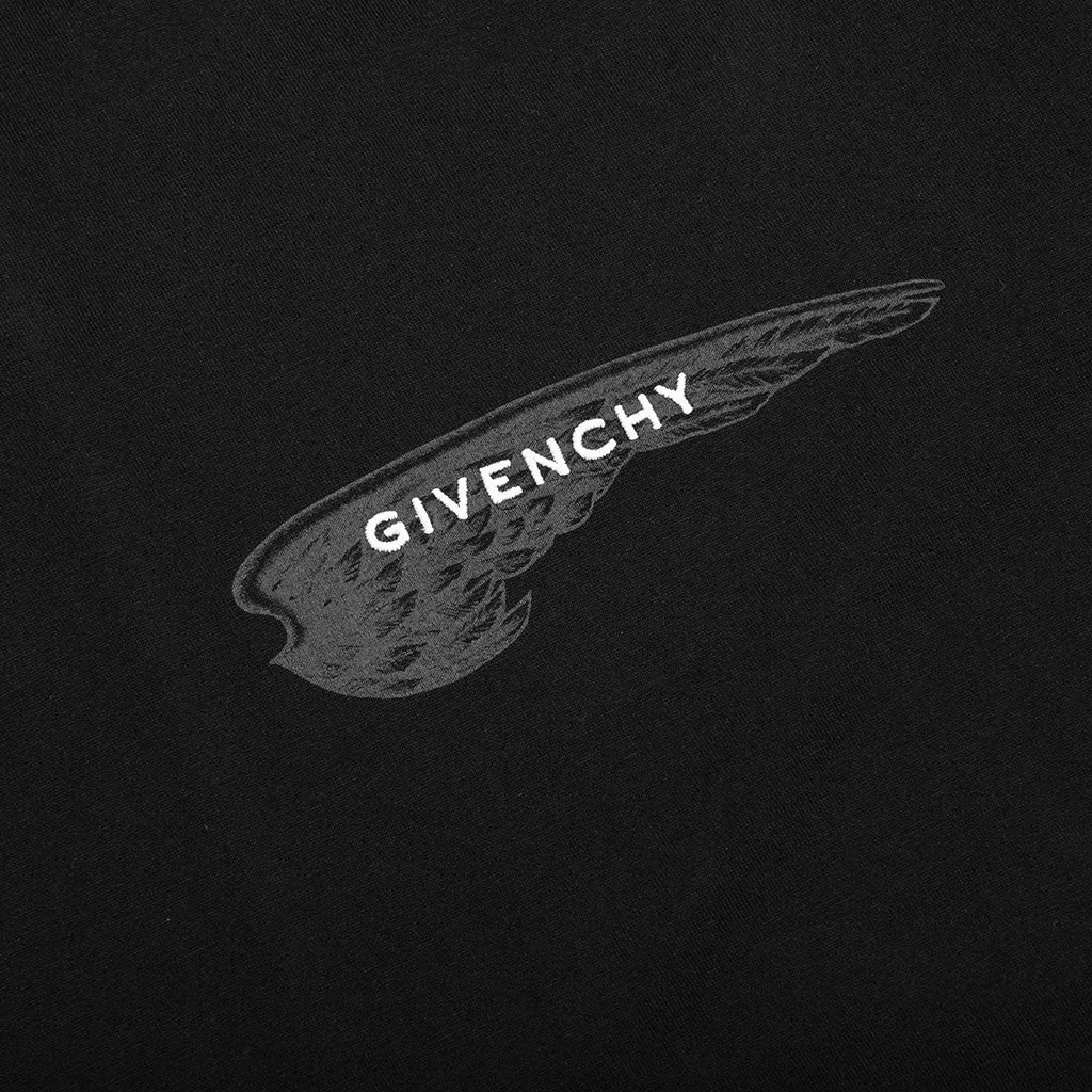 Wings Cotton T-Shirt - Black