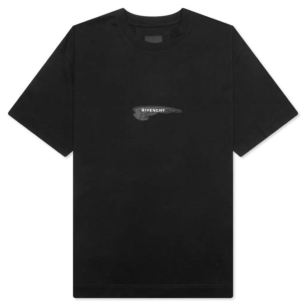 Wings Cotton T-Shirt - Black