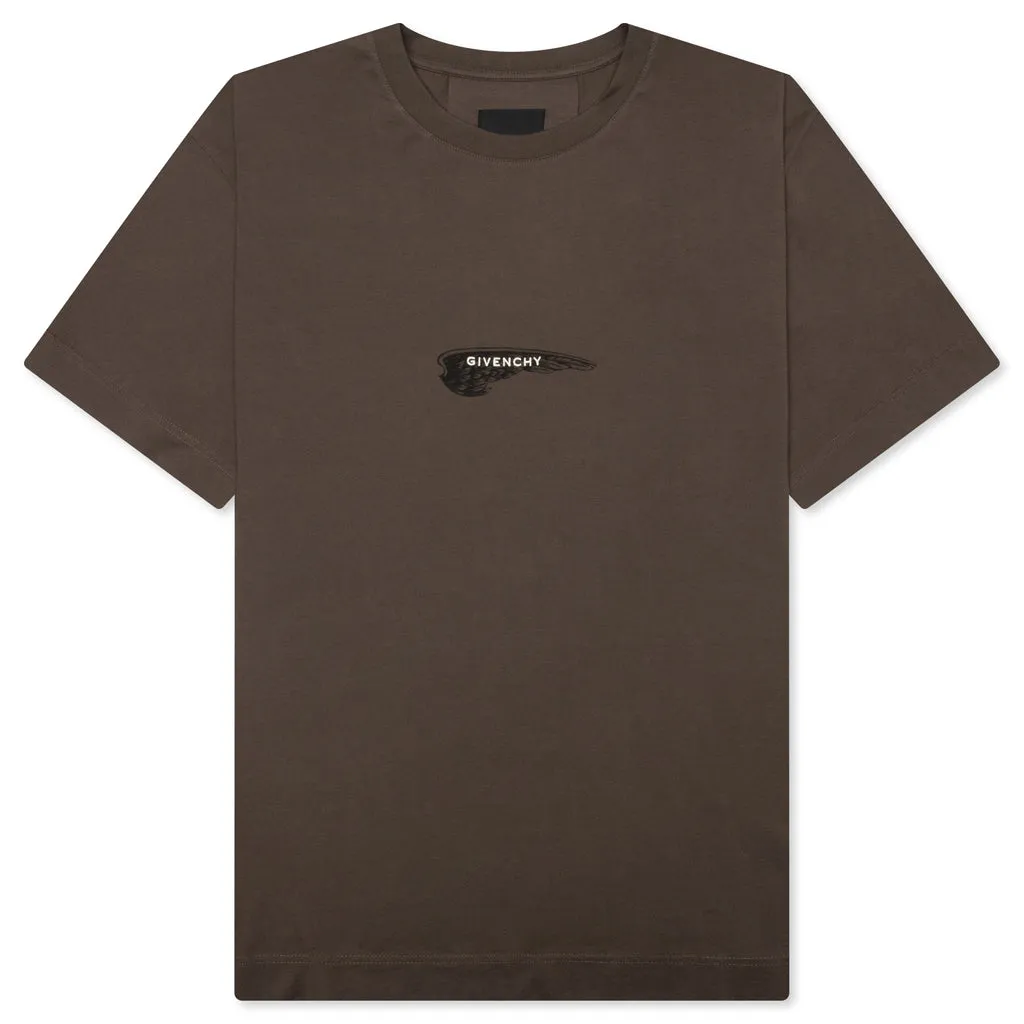 Wings Cotton T-Shirt - Khaki