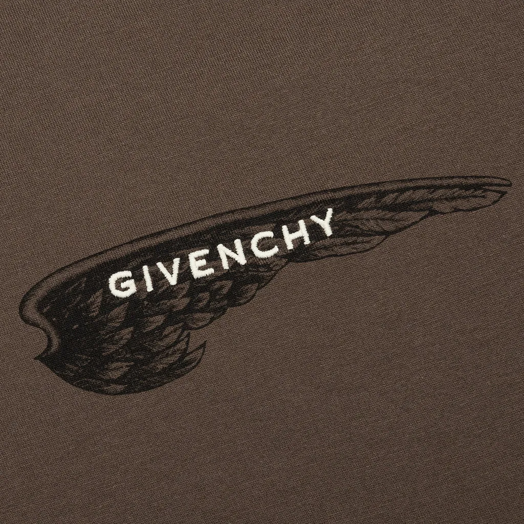 Wings Cotton T-Shirt - Khaki