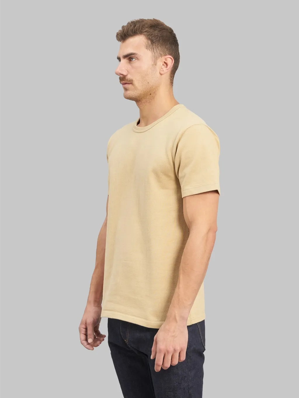 Wonder Looper Double Heavyweight Crewneck T-Shirt Sand