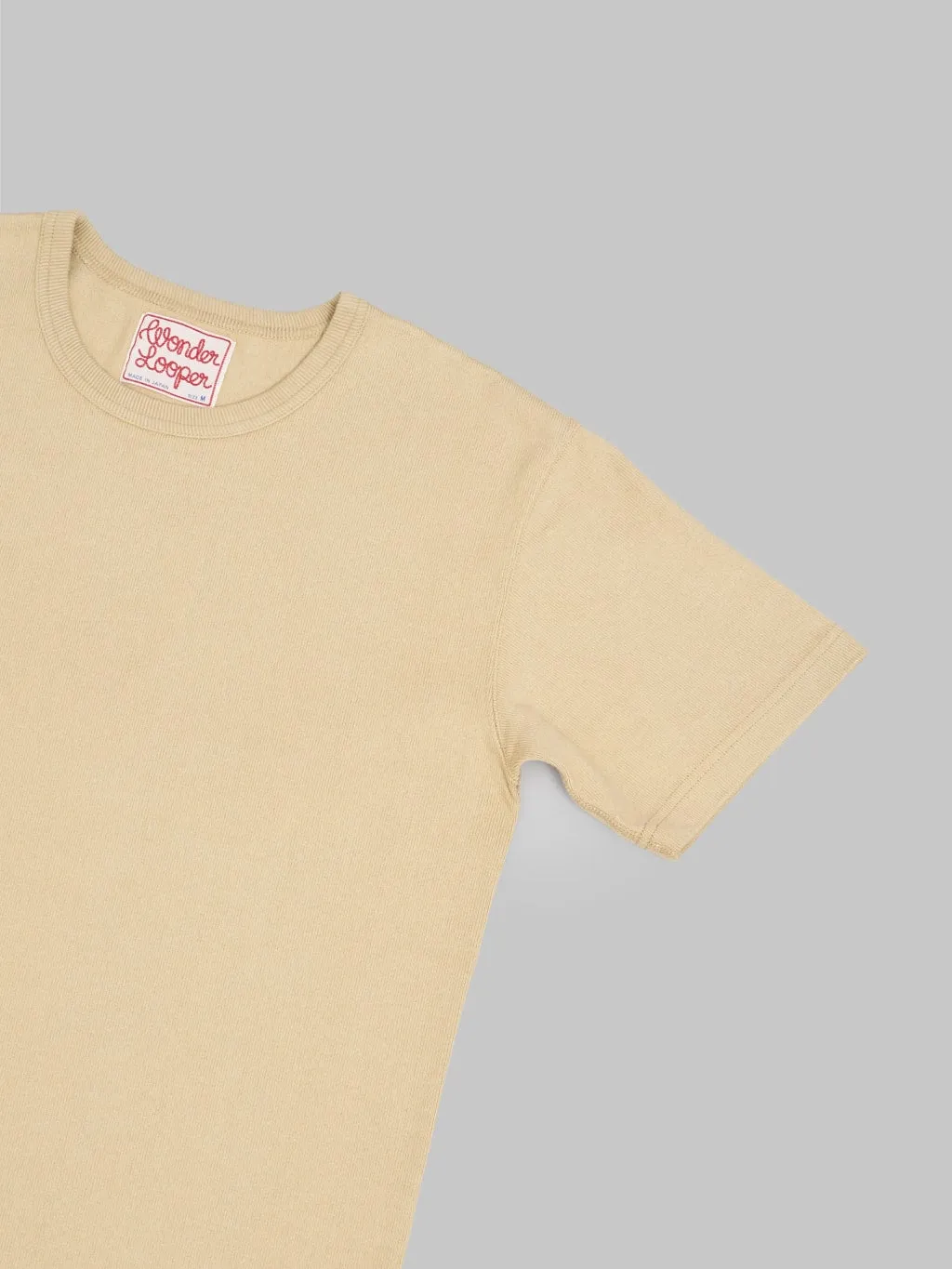 Wonder Looper Double Heavyweight Crewneck T-Shirt Sand