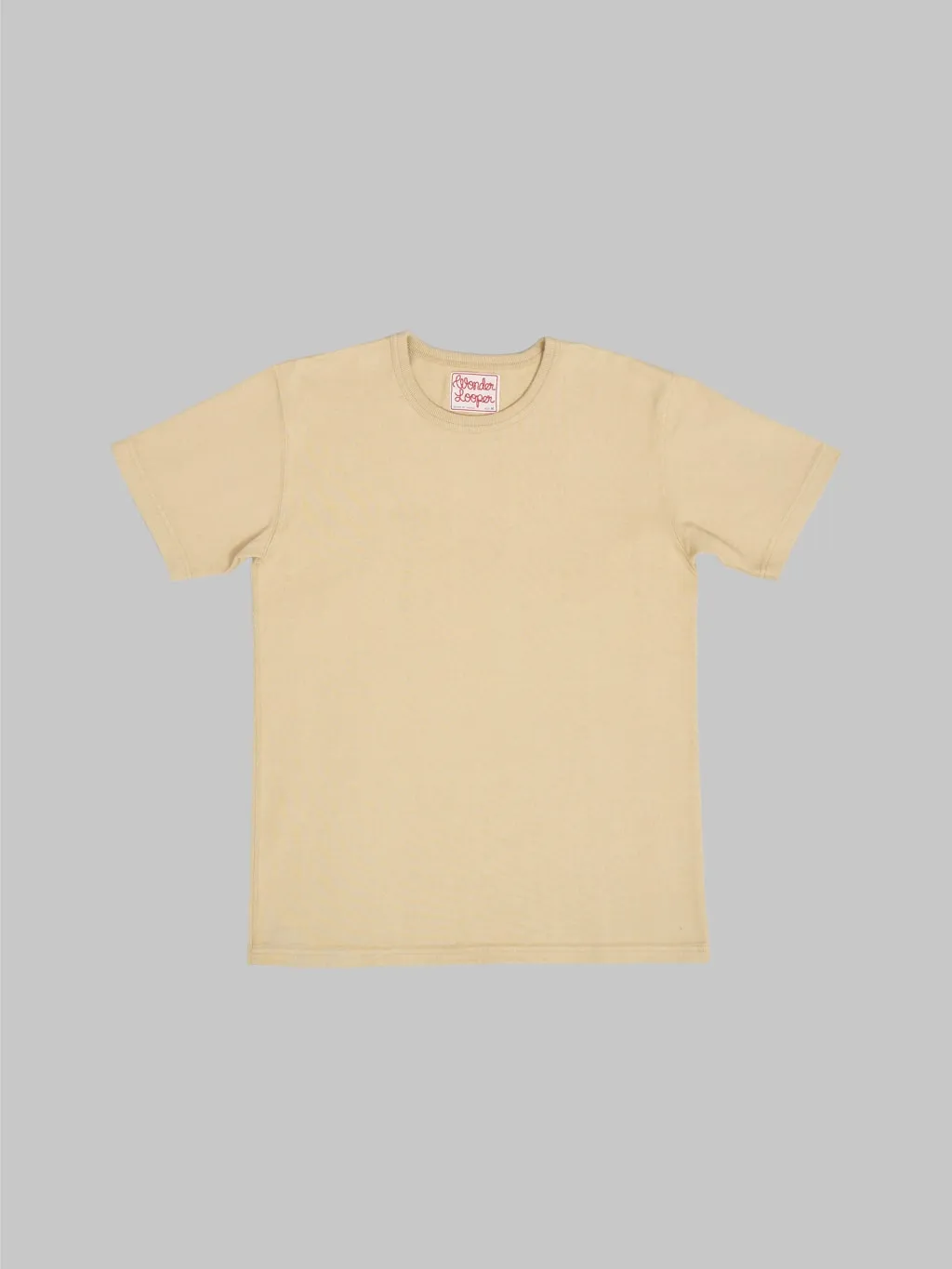Wonder Looper Double Heavyweight Crewneck T-Shirt Sand