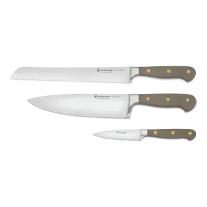 Wusthof Classic Velvet Oyster - 3 Pc. Essential Knife Set