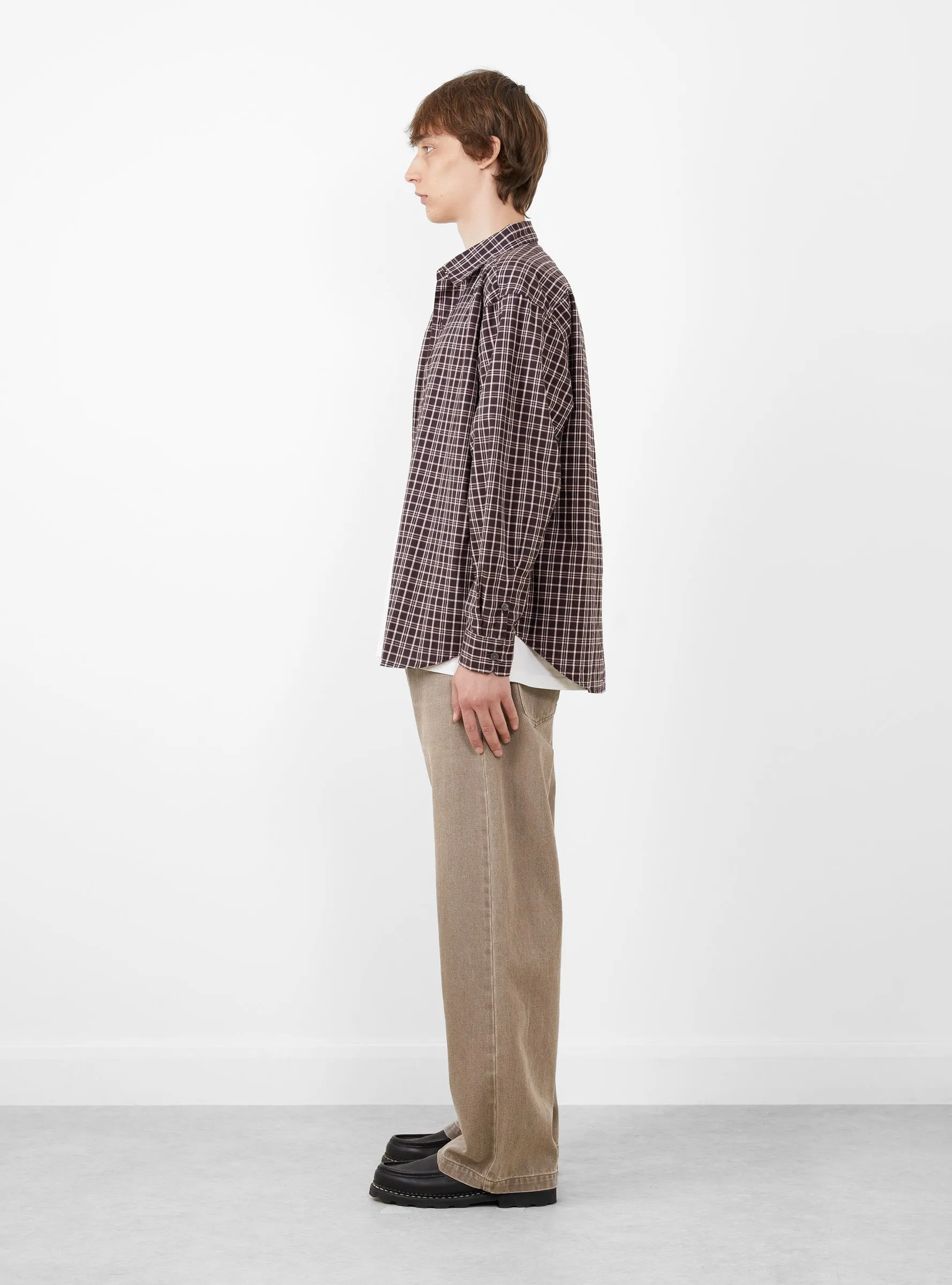 x Garbstore Generous Shirt Aubergine Check