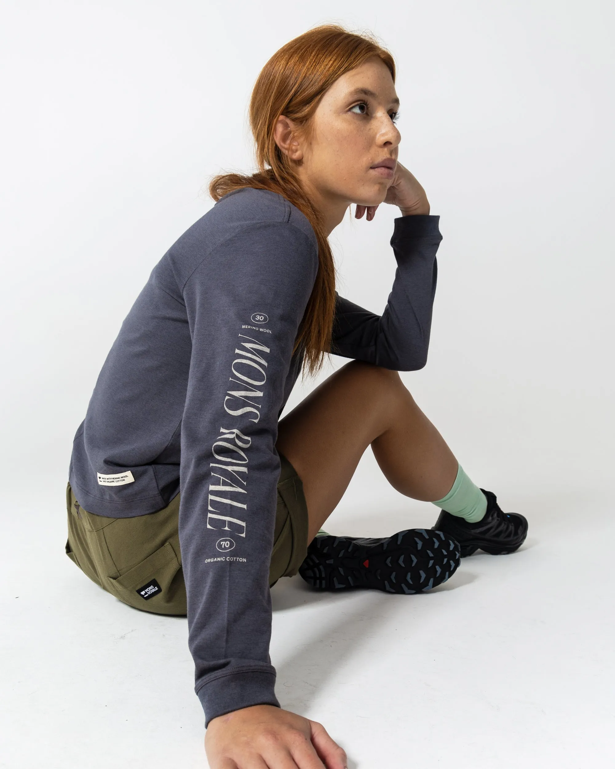 Yonder Merino Organic Cotton Long Sleeve - Vintage Black