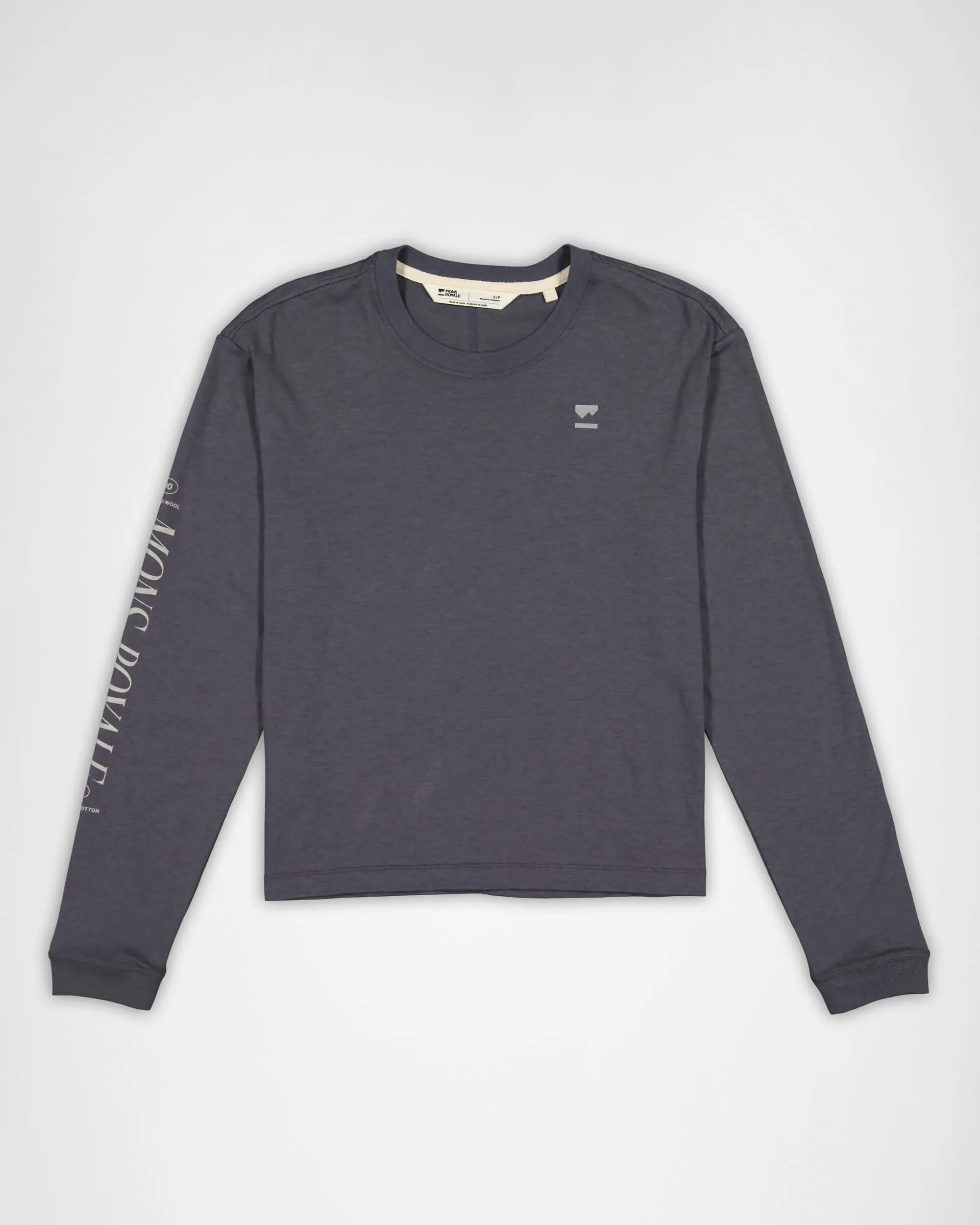 Yonder Merino Organic Cotton Long Sleeve - Vintage Black